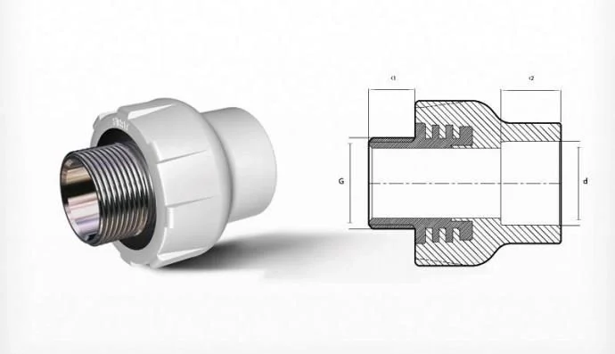 Mey İthalat® Ege Yıldız PPRC 50X1 1/2 Erkek Adaptör Gri