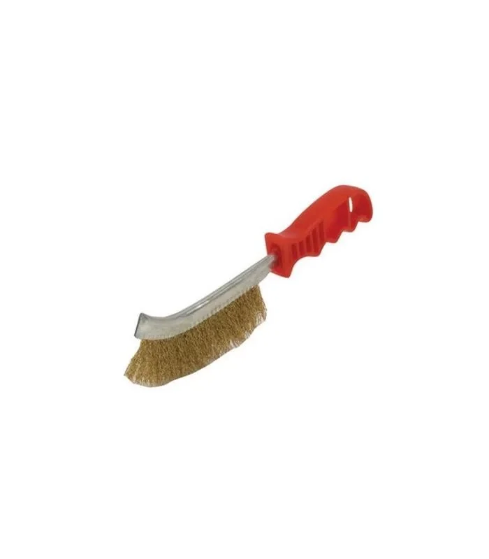 Mey İthalat® Eğri Saplı Tel Fırça Tek Sıra ( Plastik Saplı)