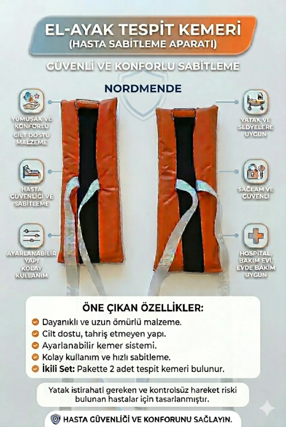 Mey İthalat® El Ayak Tespit Kemeri | Hasta Sabitleme Aparatı | Mey İthalat® El Ayak Tespit Kemeri | Hasta Sabitleme Aparatı |