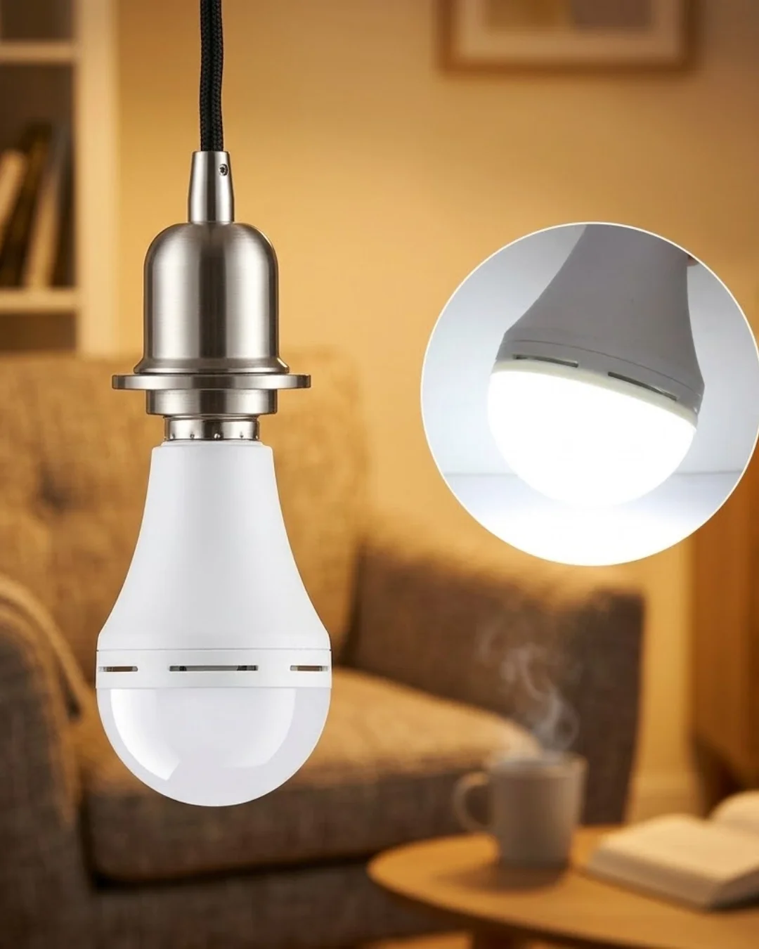 Mey İthalat® Elektrik Kesintisinde Yanan Şarjlı LED Ampul E27 650