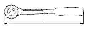 Mey İthalat® Elta 1514 1/2'' Cırcır Kol 250 mm