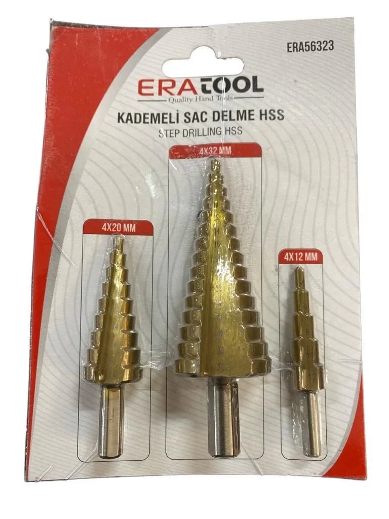 Mey İthalat® Era 56323 Kademeli Saç Delme Seti 3 Parça