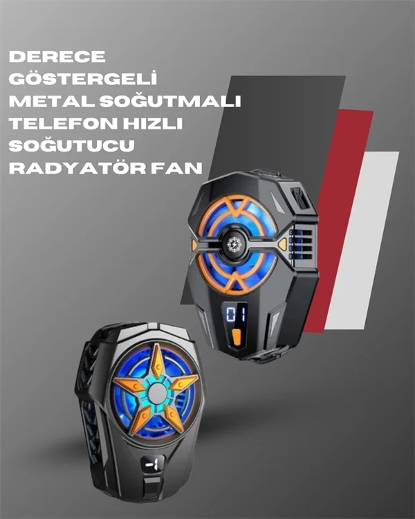 Mey İthalat® Ergonomik Telefon Soğutucu – 2 Hız Ayarı, Hafif ve T