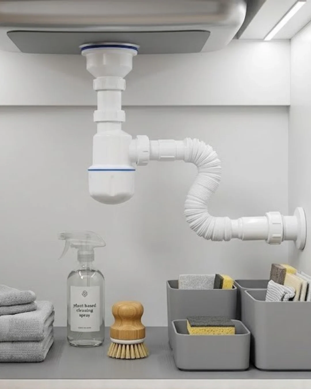 Mey İthalat® Esnek Gider Sifonu Lavabo İçin Koku Önleyici Tıkanma