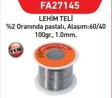 Mey İthalat® Fastbond 27145 Lehim Teli 1 mm 100 gr