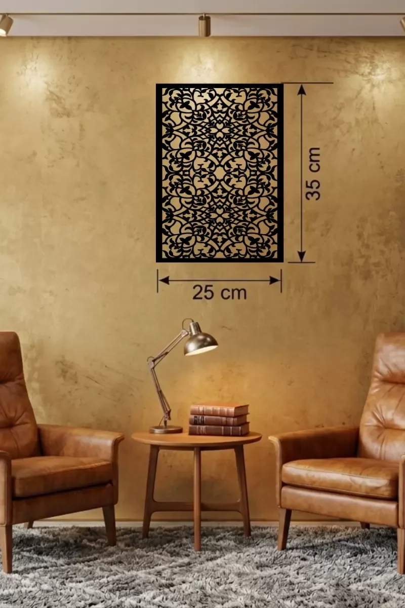 Mey İthalat® Floral Mandala Tasarım Ahşap Duvar Tablosu - 25x35 c Mey İthalat® Floral Mandala Tasarım Ahşap Duvar Tablosu - 25x35 c