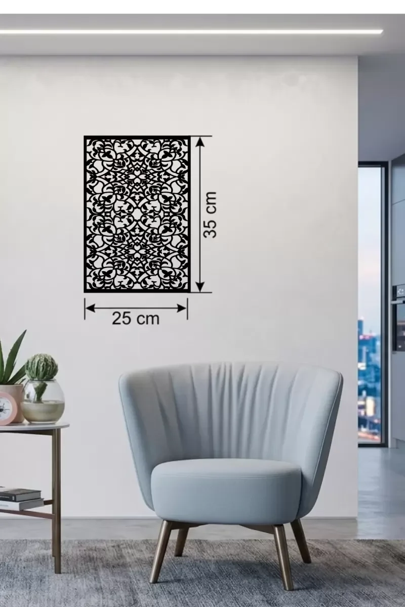 Mey İthalat® Floral Mandala Tasarım Ahşap Duvar Tablosu - 25x35 c Mey İthalat® Floral Mandala Tasarım Ahşap Duvar Tablosu - 25x35 c