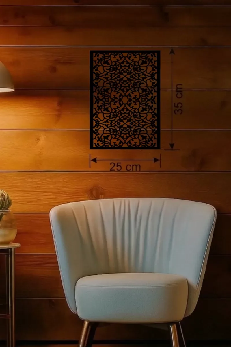 Mey İthalat® Floral Mandala Tasarım Ahşap Duvar Tablosu - 25x35 c Mey İthalat® Floral Mandala Tasarım Ahşap Duvar Tablosu - 25x35 c