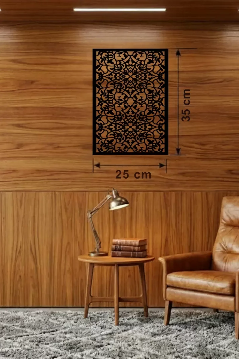 Mey İthalat® Floral Mandala Desenli Ahşap Duvar Tablosu - 25x35 c Mey İthalat® Floral Mandala Desenli Ahşap Duvar Tablosu - 25x35 c