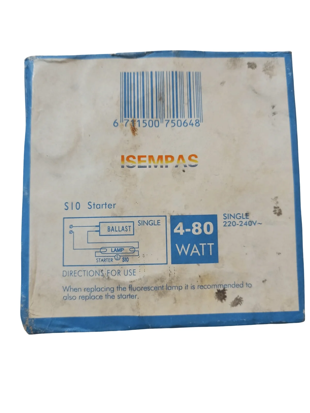 Mey İthalat® Floresan S10 Starter 220-240V 4-80 Watt 1 Paket (25 