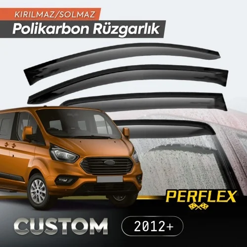 Mey İthalat® Ford Custom 2012+ Cam Rüzgarlığı V2 Düz