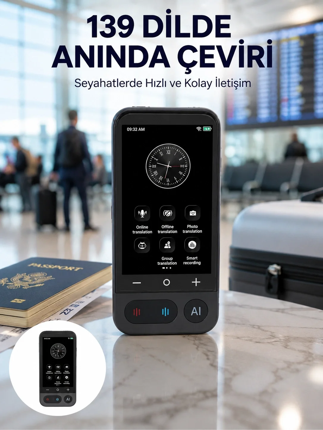 Mey İthalat® Fotoğraf Tanıma ve Konuşma Çevirili Akıllı Tercüman 