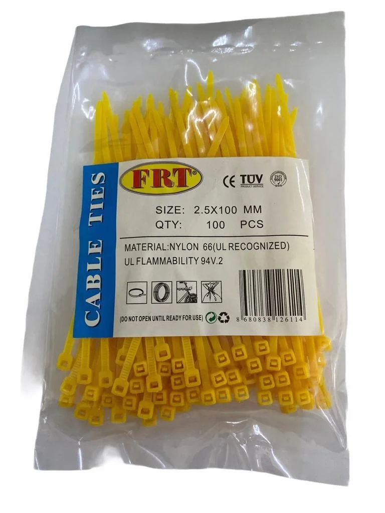 Mey İthalat® FRT Sarı 2,5x100 Kablo Bağı