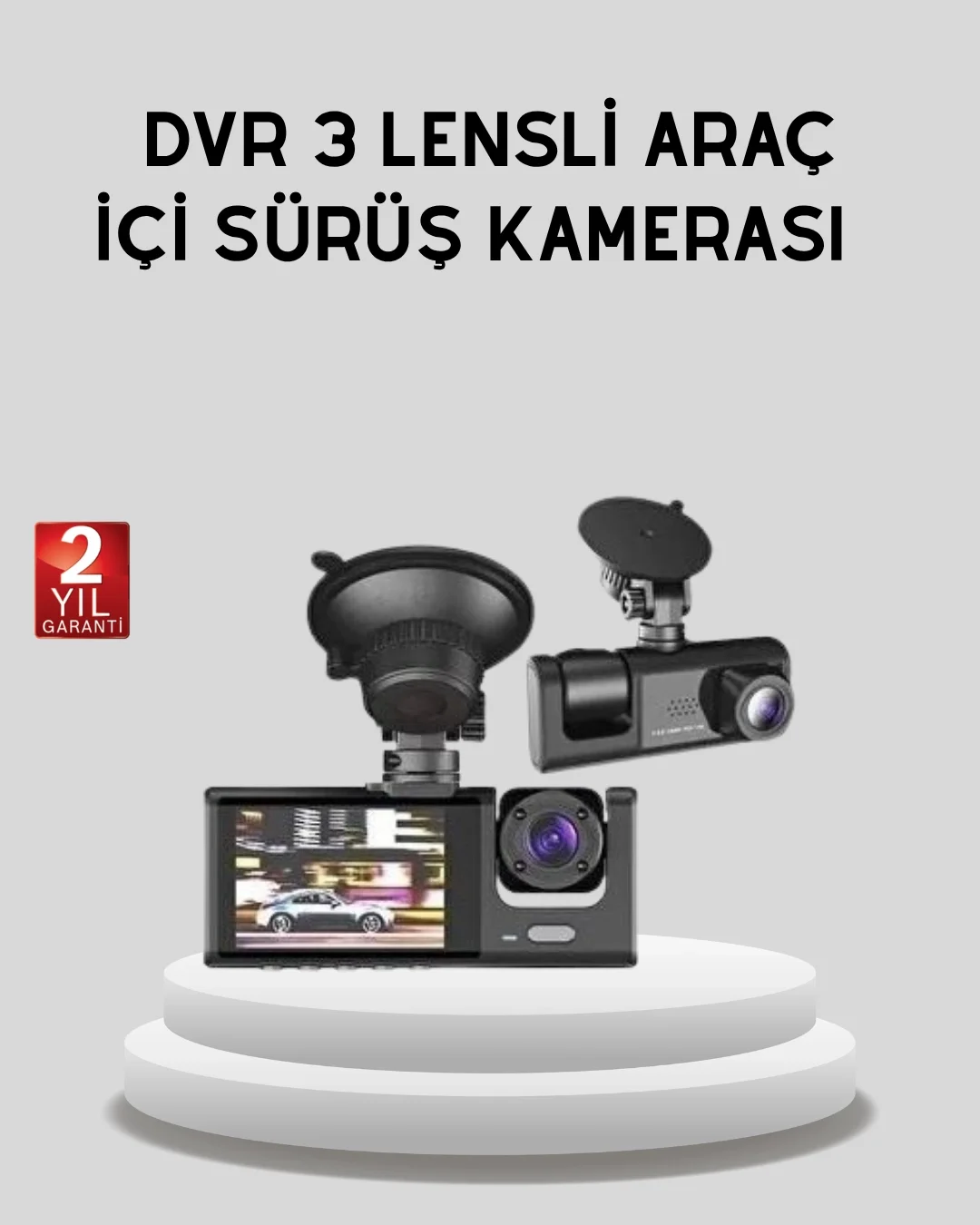 Mey İthalat® Full HD Üç Kameralı Araç Kamerası 170° Geniş Açılı v