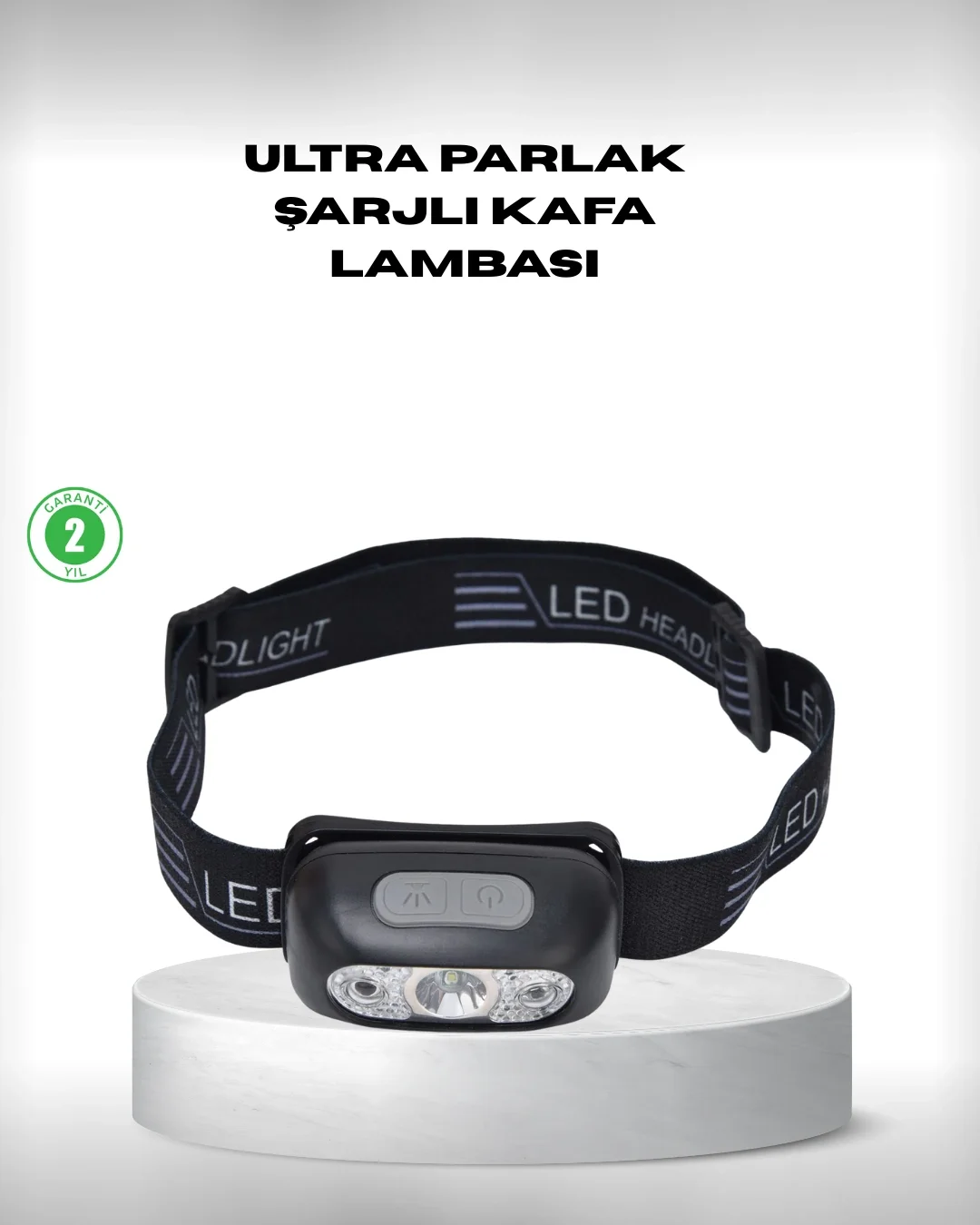Mey İthalat® Gece Balıkçılığı İçin Ultra Parlak Şarjlı Kafa Lamba