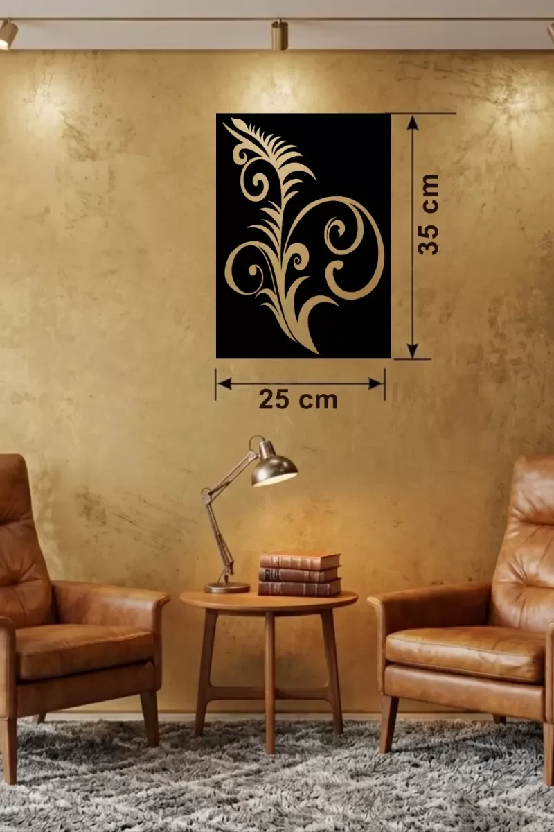 Mey İthalat® Geleneksel Çiçek Desenli Ahşap Duvar Tablosu - 25x35