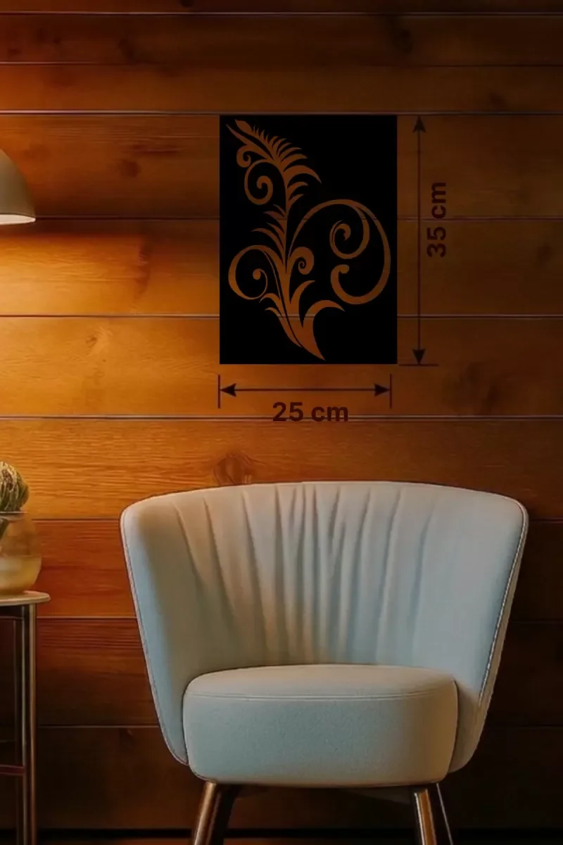 Mey İthalat® Geleneksel Çiçek Desenli Ahşap Duvar Tablosu - 25x35
