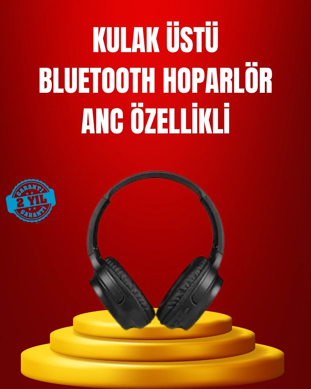Mey İthalat® Geniş Frekans Aralıklı Bluetooth Kulak Üstü Kulaklık