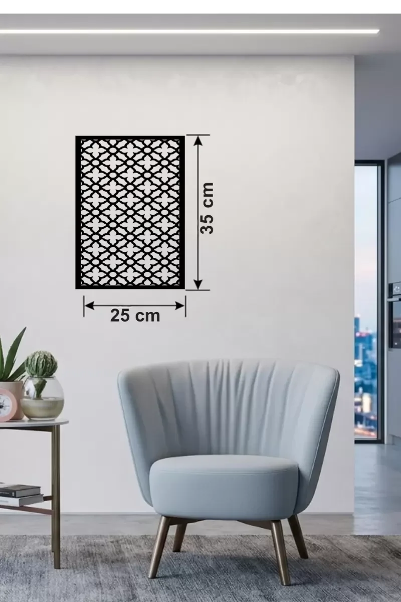 Mey İthalat® Geometrik Kafes Desenli Ahşap Duvar Tablosu - 25x35 Mey İthalat® Geometrik Kafes Desenli Ahşap Duvar Tablosu - 25x35