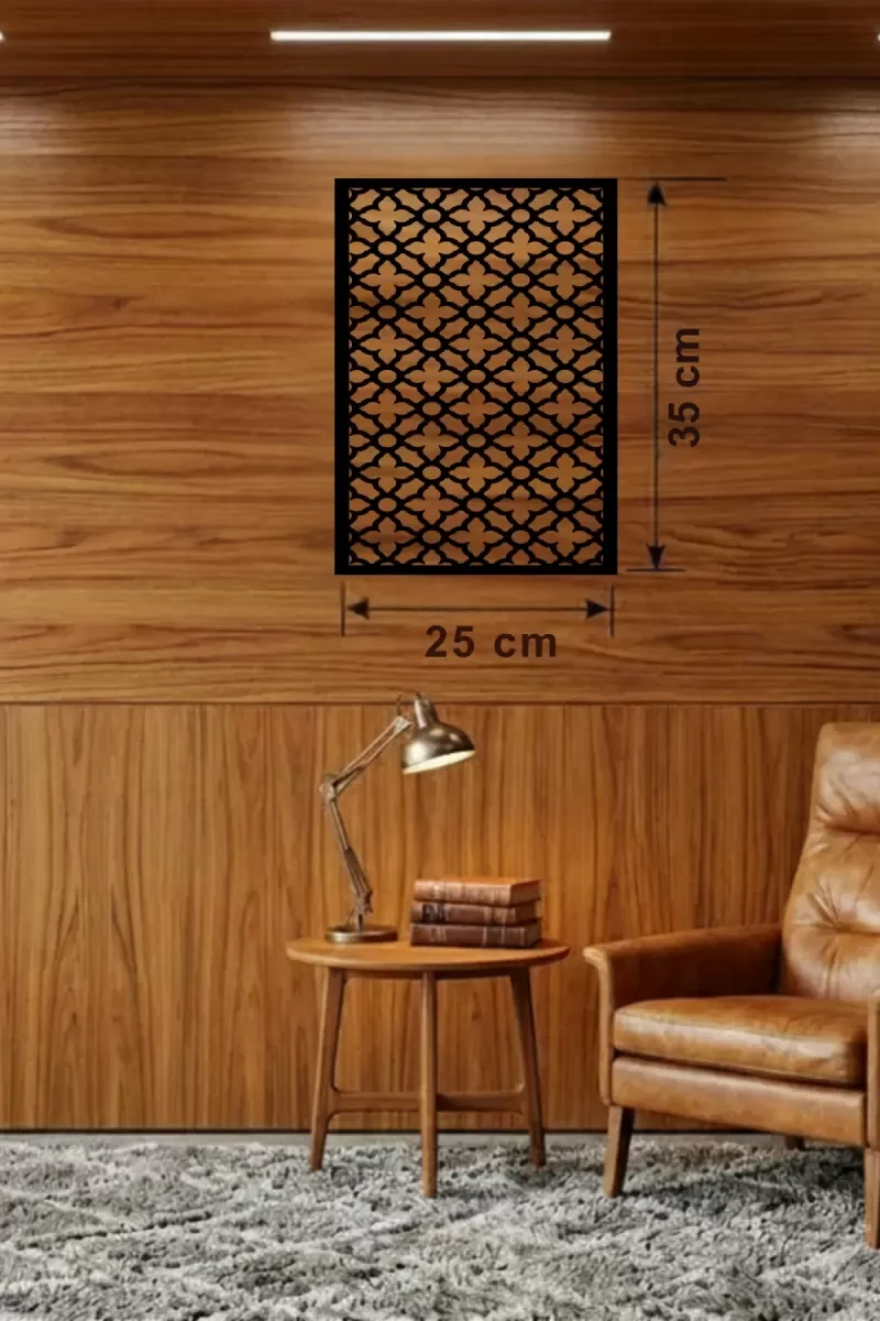 Mey İthalat® Geometrik Kafes Desenli Ahşap Duvar Tablosu - 25x35 Mey İthalat® Geometrik Kafes Desenli Ahşap Duvar Tablosu - 25x35