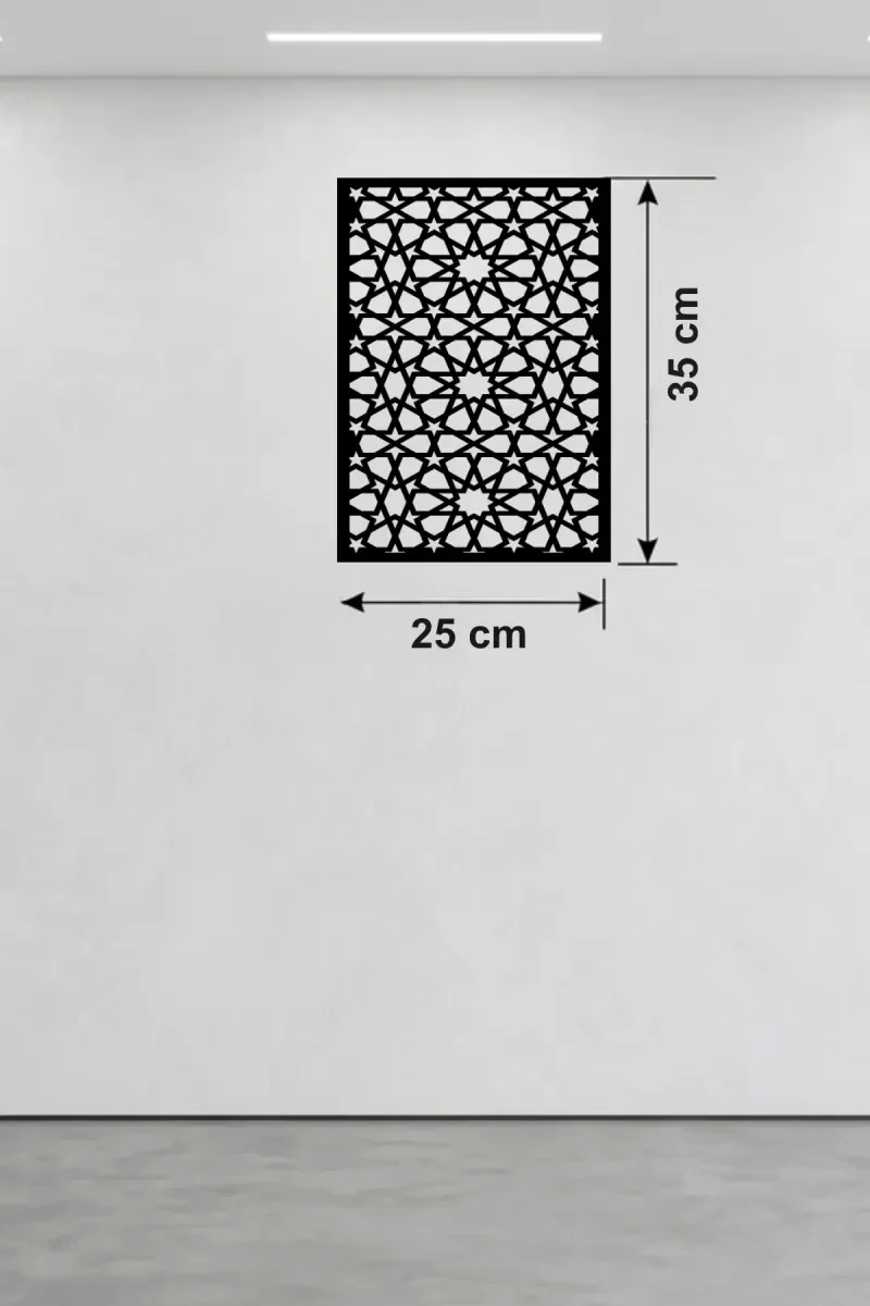 Mey İthalat® Geometrik Yıldız Geçme Ahşap Duvar Tablosu - 25x35 c Mey İthalat® Geometrik Yıldız Geçme Ahşap Duvar Tablosu - 25x35 c