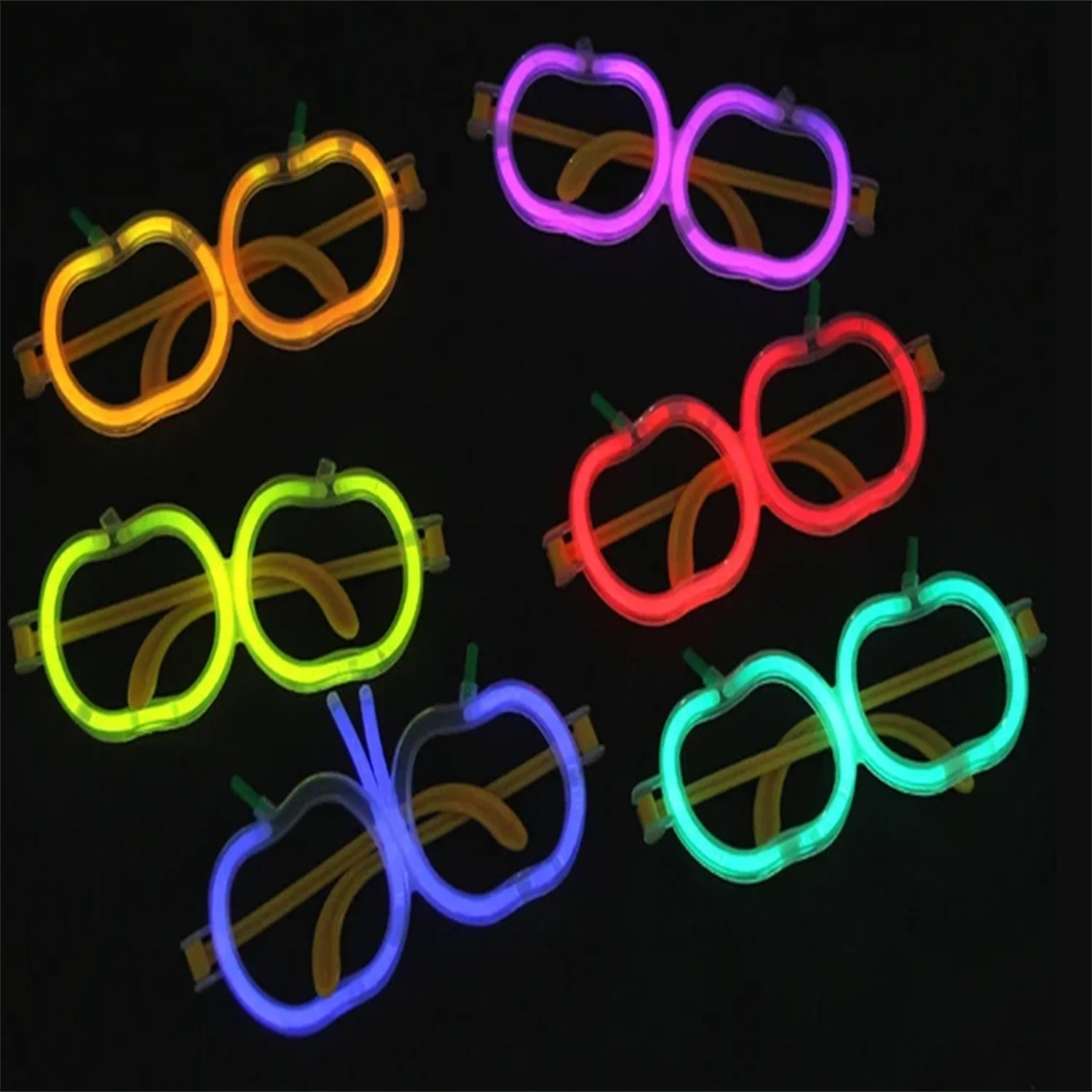 Mey İthalat® Glow  Elma Gözlük - Glow Partisi Gözlüğü - Glow  Göz