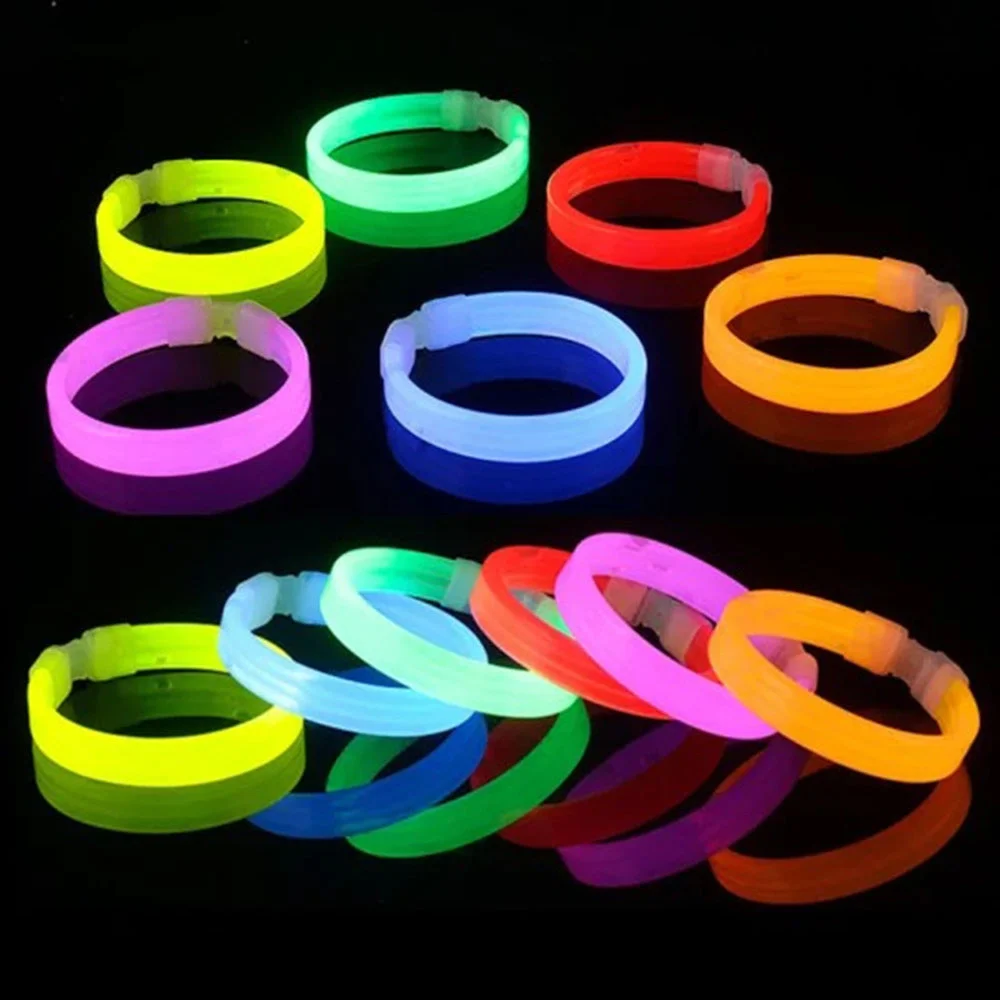 Mey İthalat® Glow Kalın Bileklik 12’li Set | Baskıya Uygun Renkli