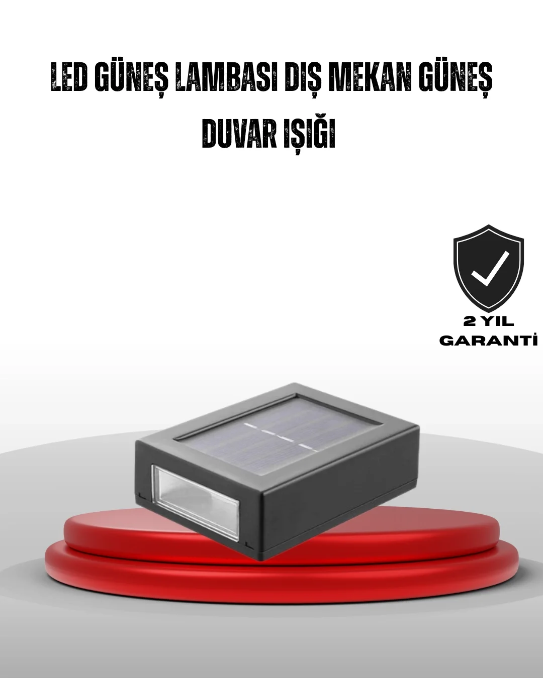 Mey İthalat® Güneş Enerjili Su Geçirmez LED Duvar Lambası