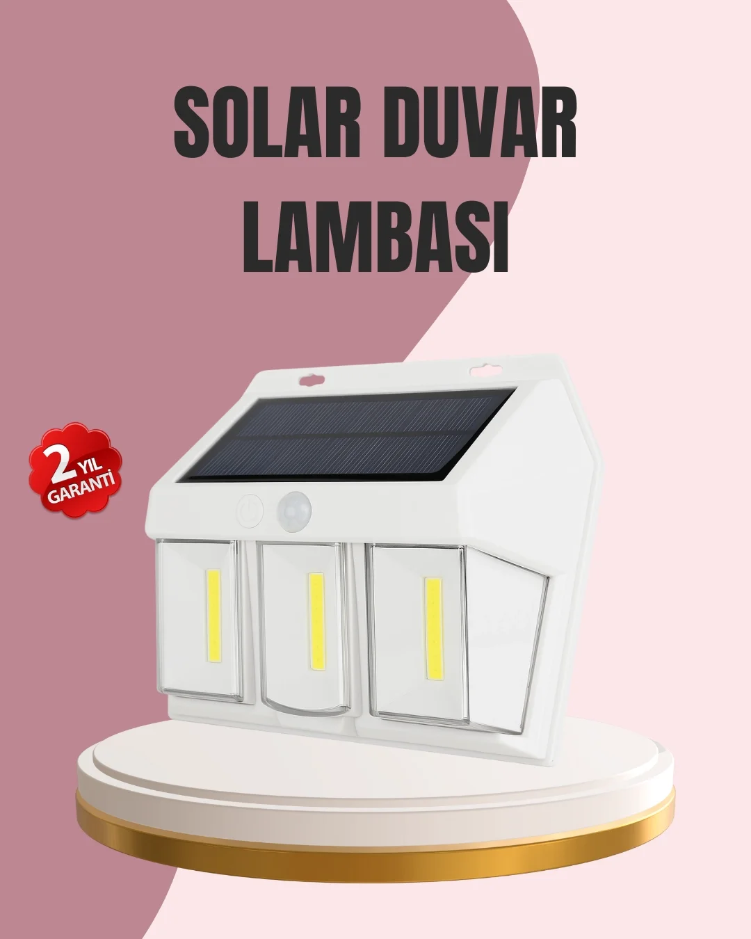 Mey İthalat® Güneş Enerjili Bahçe ve Duvar Aydınlatma – BK-618-3 