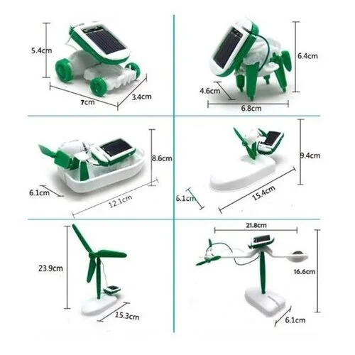 Mey İthalat® Güneş Enerjili Robot Oluşturma Seti Solar Kit (6 in 