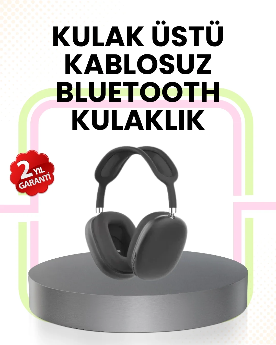 Mey İthalat® Gürültü Azaltmalı Bluetooth Kulaklık | 5 Saat Kesint
