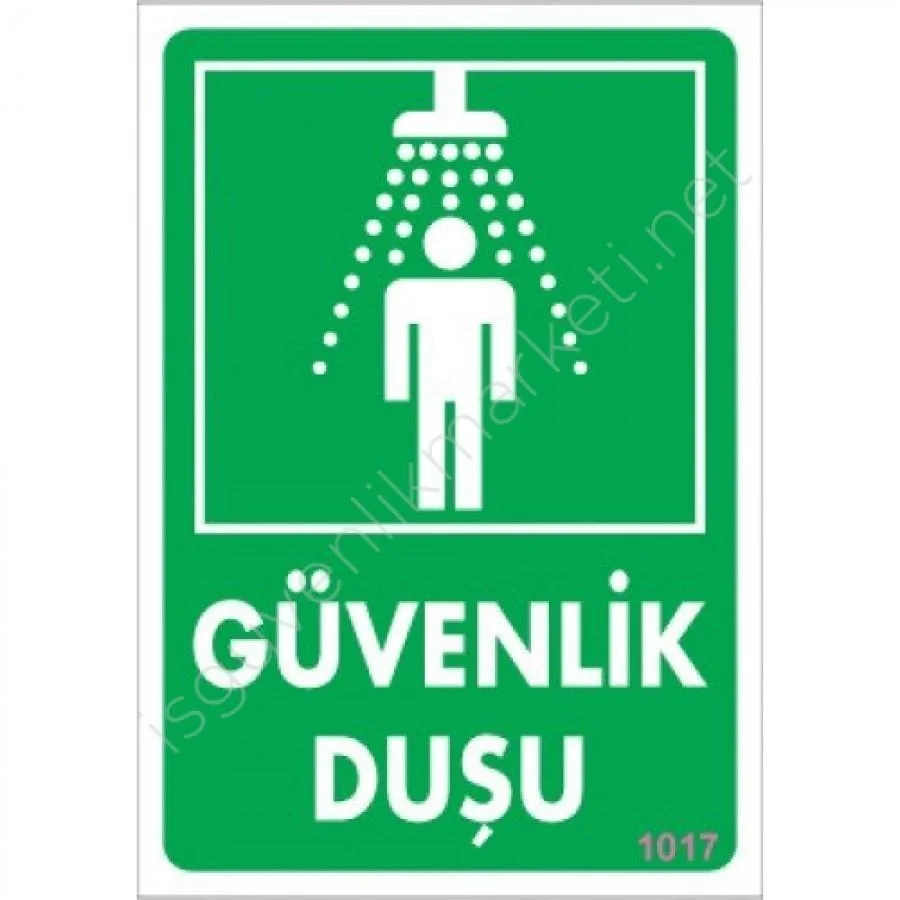 Mey İthalat® Güvenlik Duşu Uyarı Levhası 17,5x25 KOD:1017