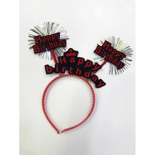 Mey İthalat® Happy Birthday Neon Renk Doğum Günü Tacı 12 Adet