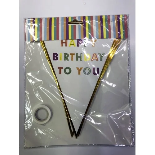 Mey İthalat® Happy Birthday To You Flama Bayrak Süsü