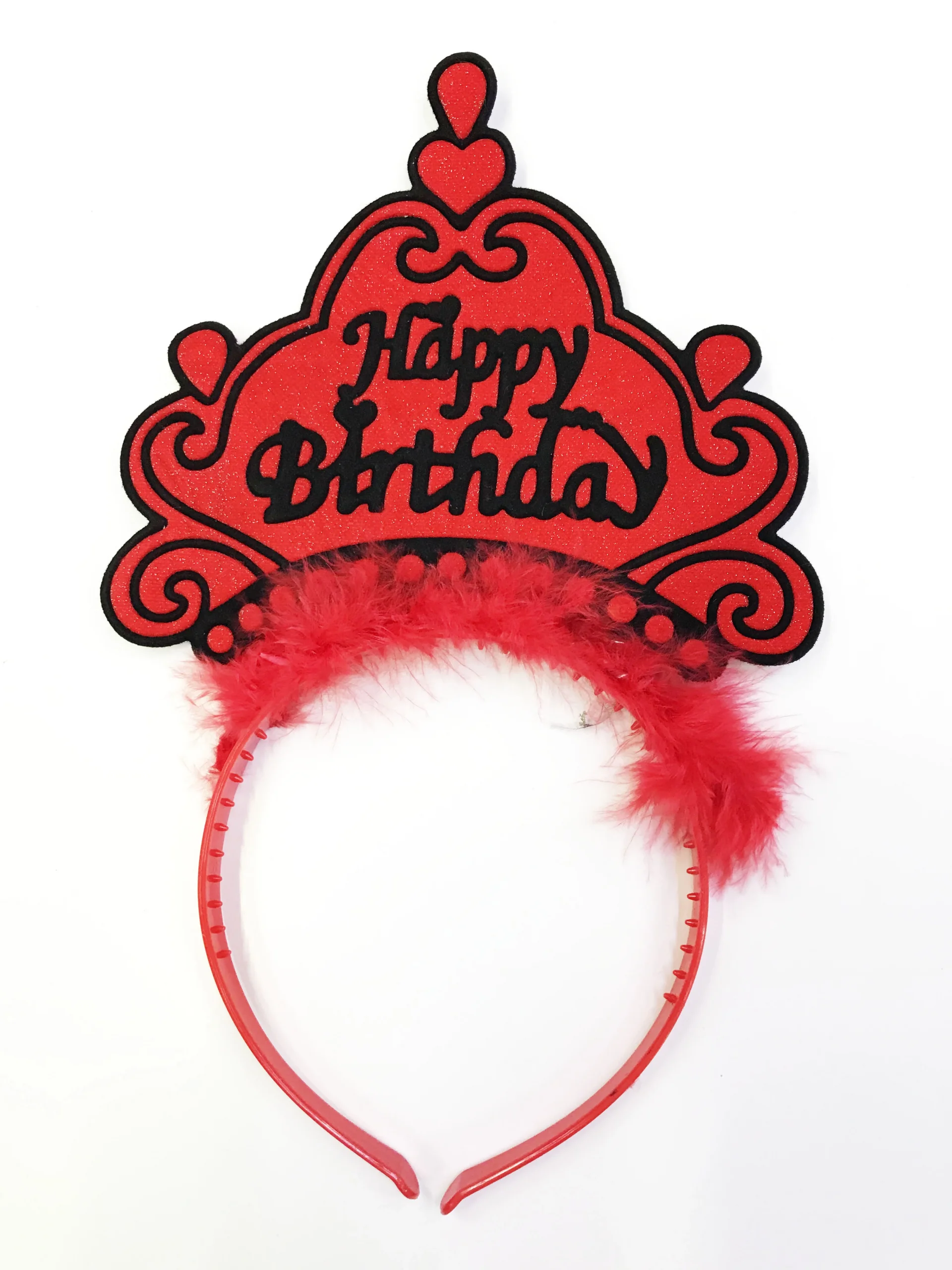 Mey İthalat® Happy Birthday Yazılı Neon Renk Taç 12 Adet