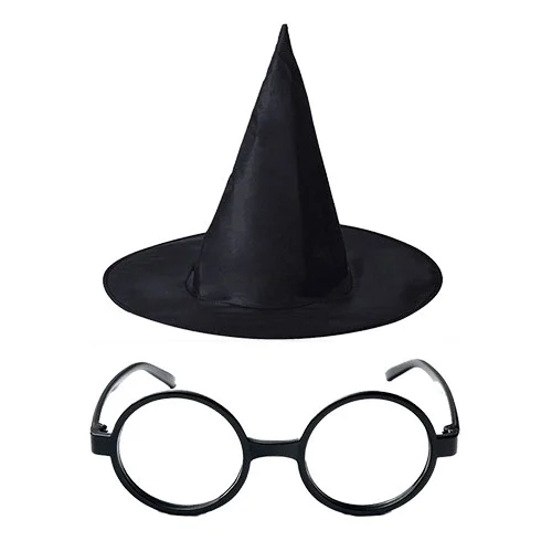 Mey İthalat® Harry Potter Şapkası ve Gözlüğü Siyah Renk