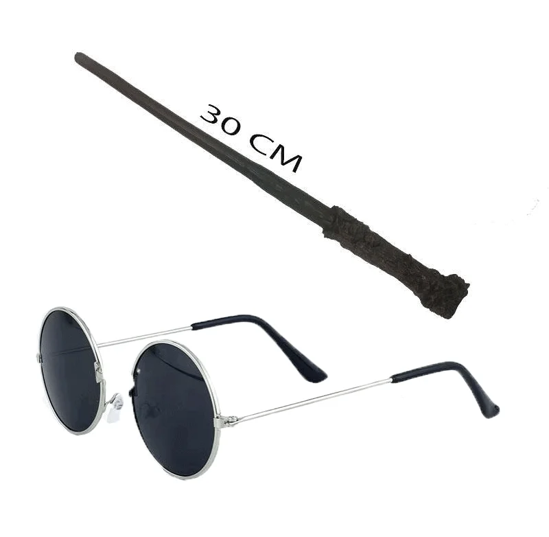 Mey İthalat® Harry Potter Asası 30 cm ve Siyah Metal Çerçeveli Ha