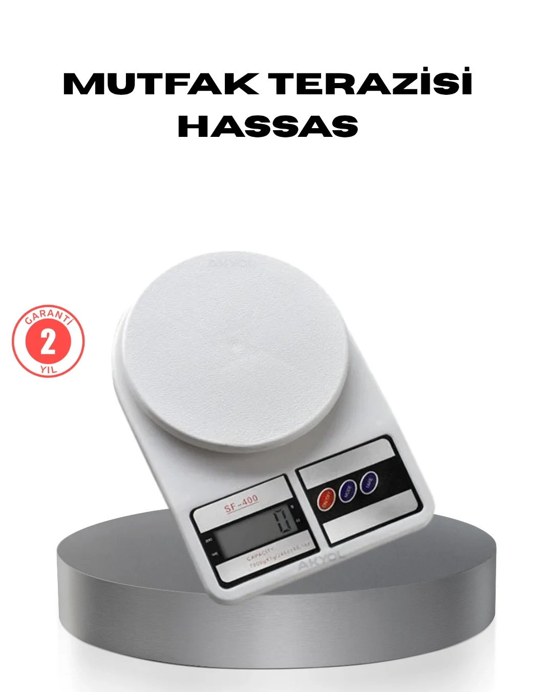 Mey İthalat® Hassas Dijital Mutfak Tartısı – 1g Doğruluk, LCD Ekr