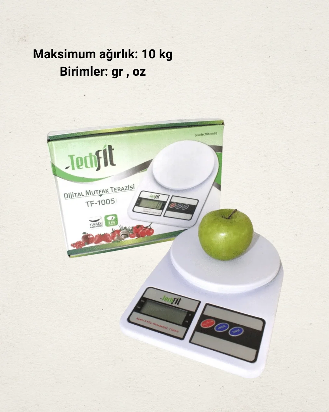Mey İthalat® Hassas Ölçüm İçin Dijital Mutfak Tartısı – 10 Kg Kap
