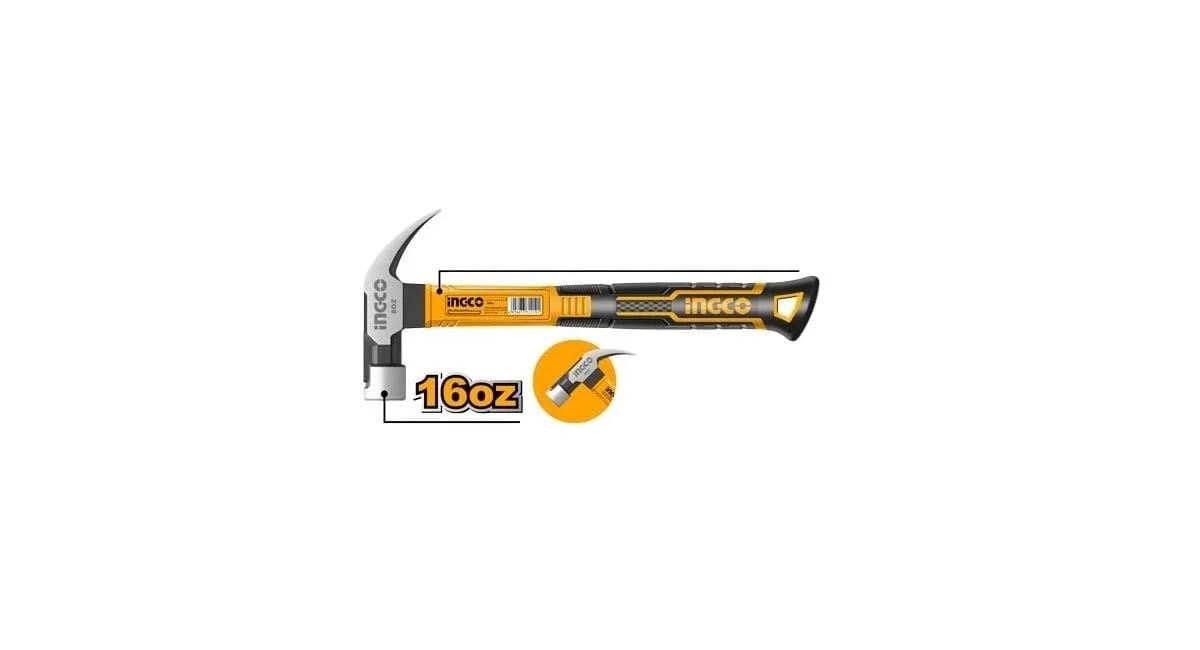 Mey İthalat® İngco HCHD0166 Fiberglas Saplı Çekiç 450 Gr