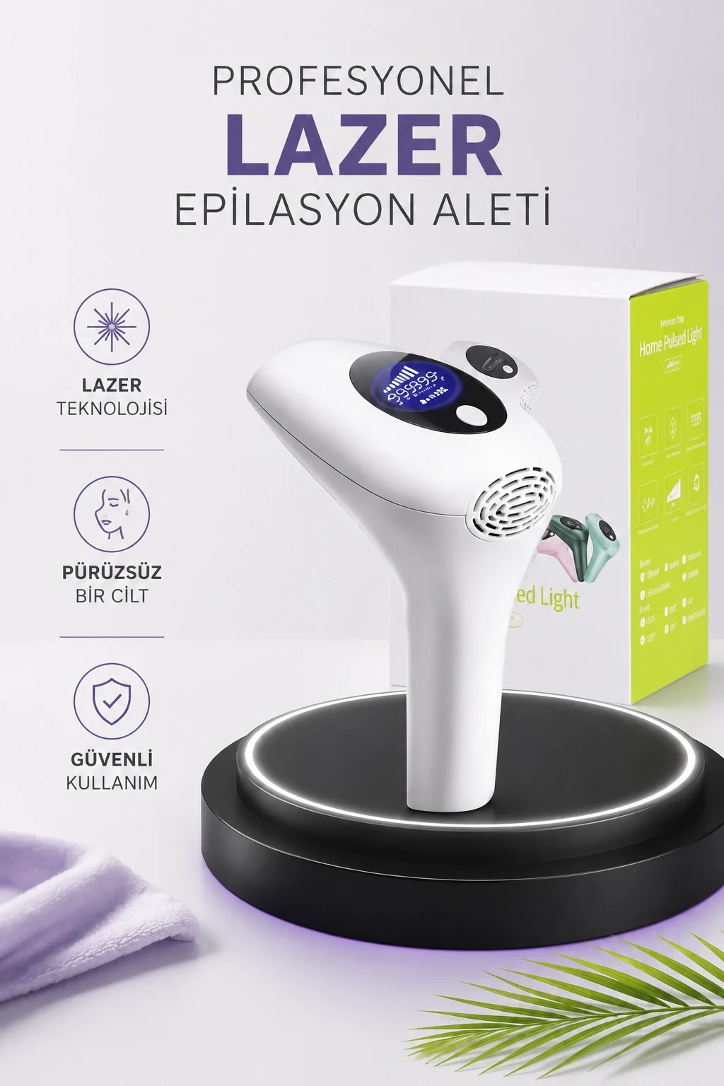 Mey İthalat® IPL Lazer Teknolojili Dijital Ekranlı Epilasyon Ciha