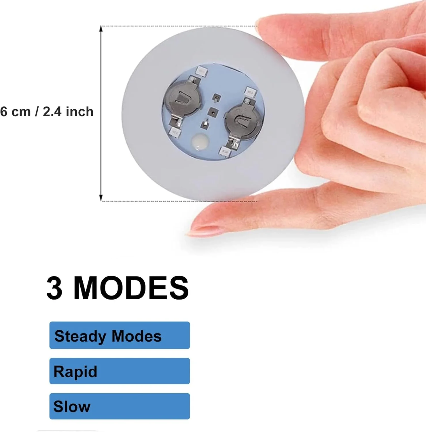 Mey İthalat® Işıklı Yapışkanlı Bardak Altı Aparatı Ledli 3 Modlu 