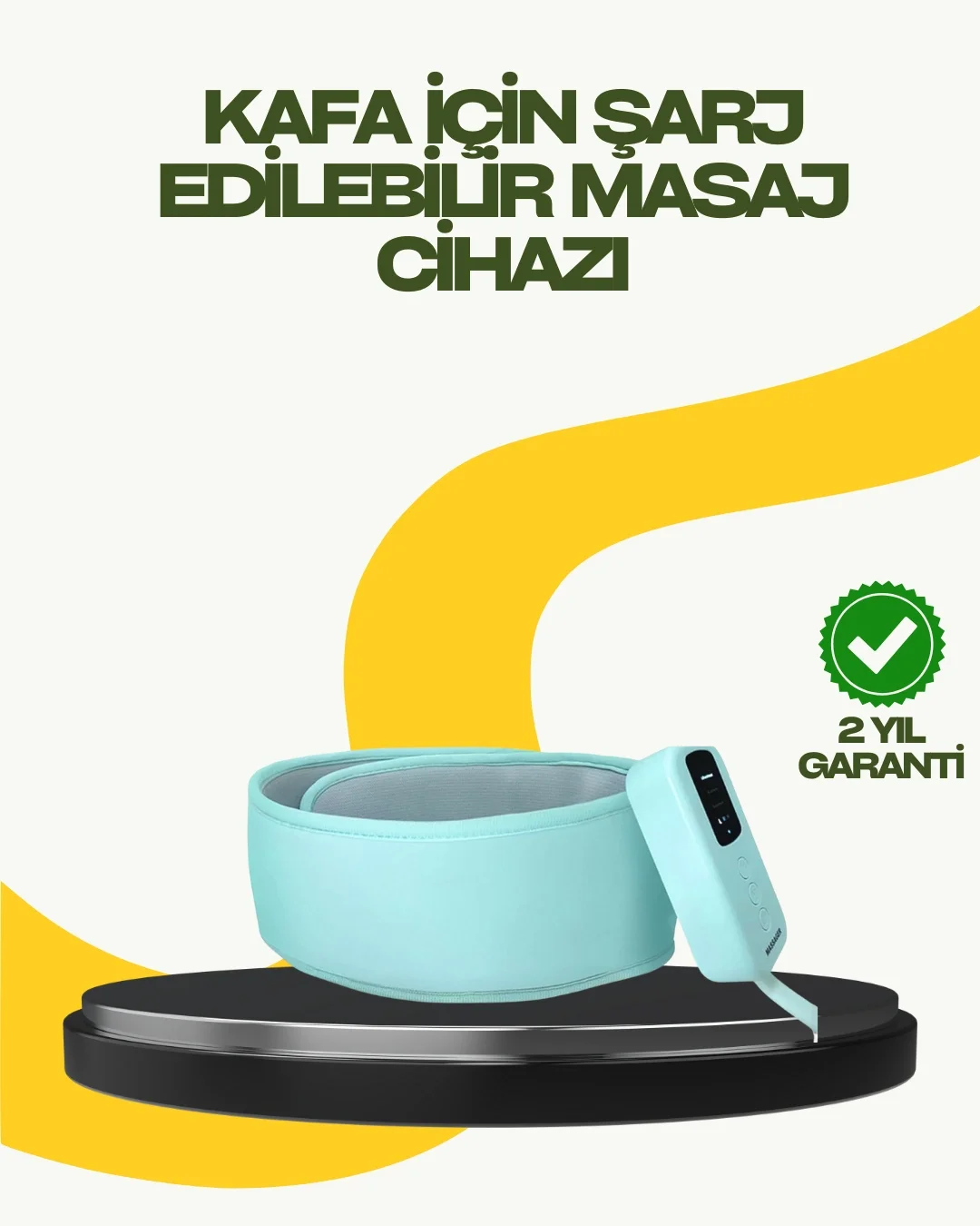Mey İthalat® Isıtmalı Baş Masaj Aleti Rahatlatıcı ve Stres Gideri
