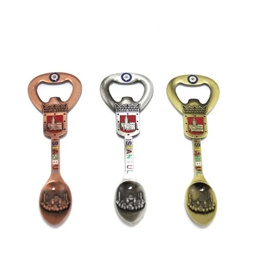 Mey İthalat® İstanbul Temalı Metal Magnet Ve Açacak Kaşık Tasarım