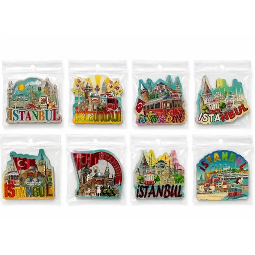 Mey İthalat® İstanbul Temalı Silikon Buzdolapı Süsü Magnet 7,5*7,
