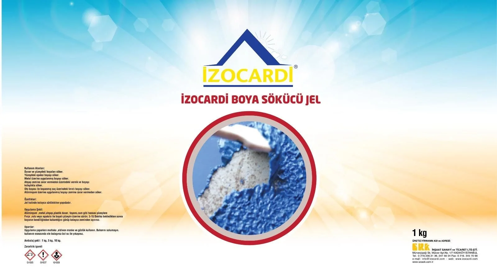 Mey İthalat® İzocardi Boya Sökücü Jel 1 Kg