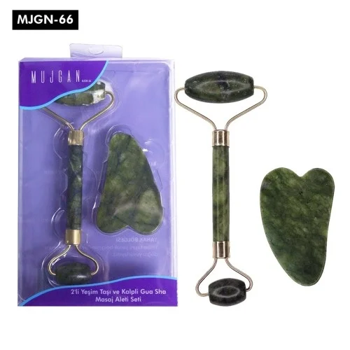 Mey İthalat® Jade Roller Gua Sha Taşı Seti
