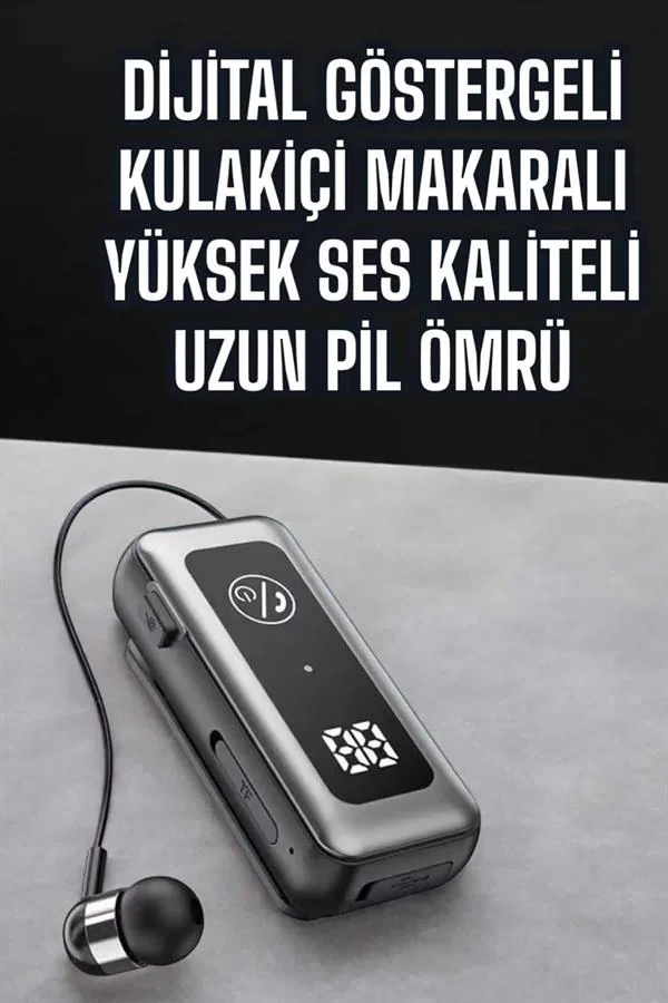 Mey İthalat® Kablolu Makaralı Bluetooth Kulaklık Uzun Pil Ömrü Di