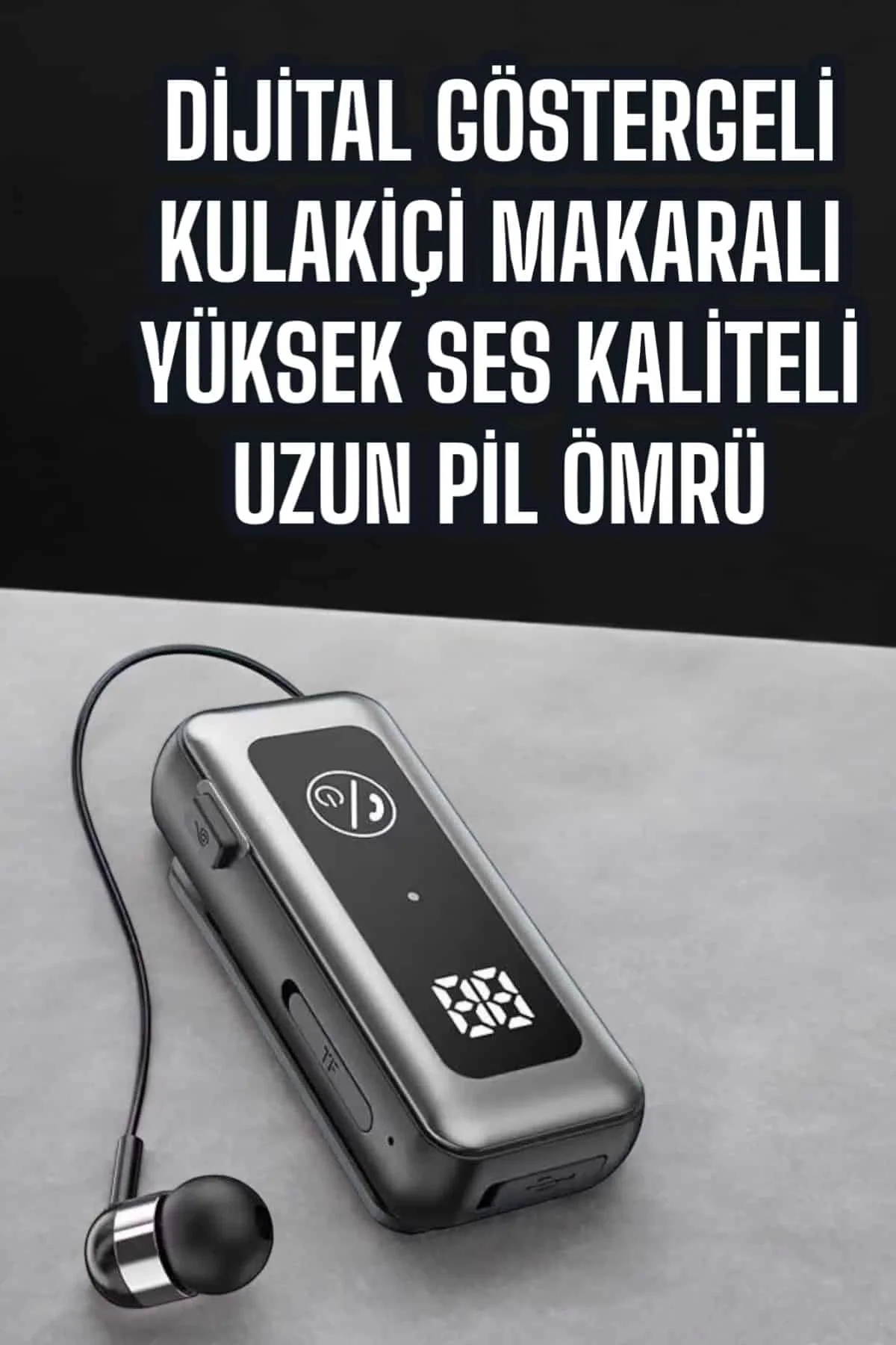 Mey İthalat® Kablolu Makaralı Bluetooth Kulaklık Uzun Pil Ömrü Di