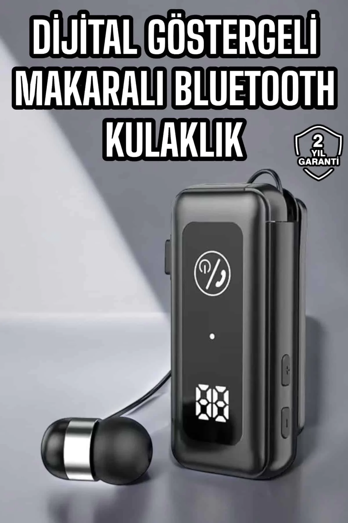 Mey İthalat® Kablolu Makaralı Bluetooth Kulaklık Uzun Pil Ömrü Di